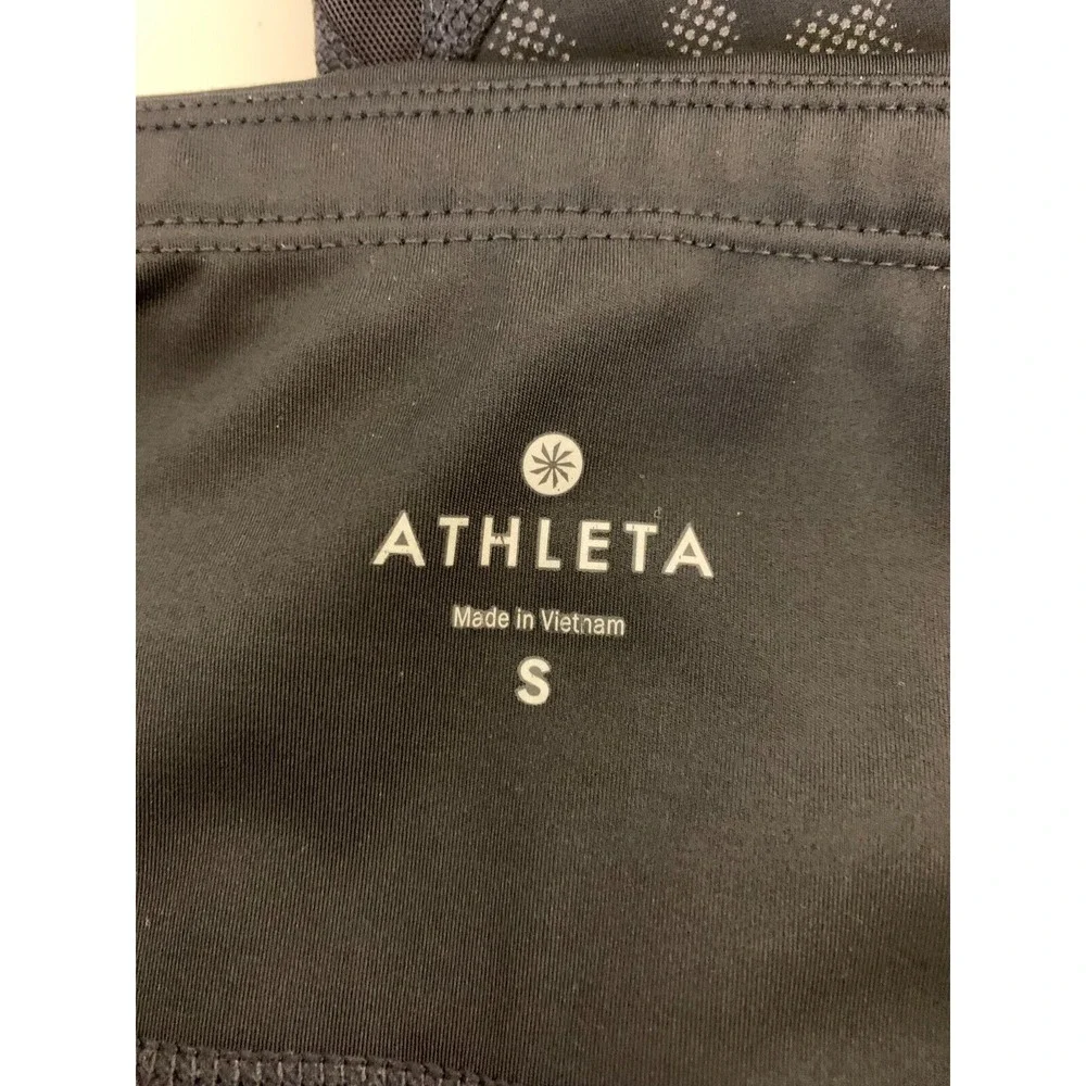 Athleta Women Size S Black Printed Moonlight Precision 7/8 Tight Leggings 869131